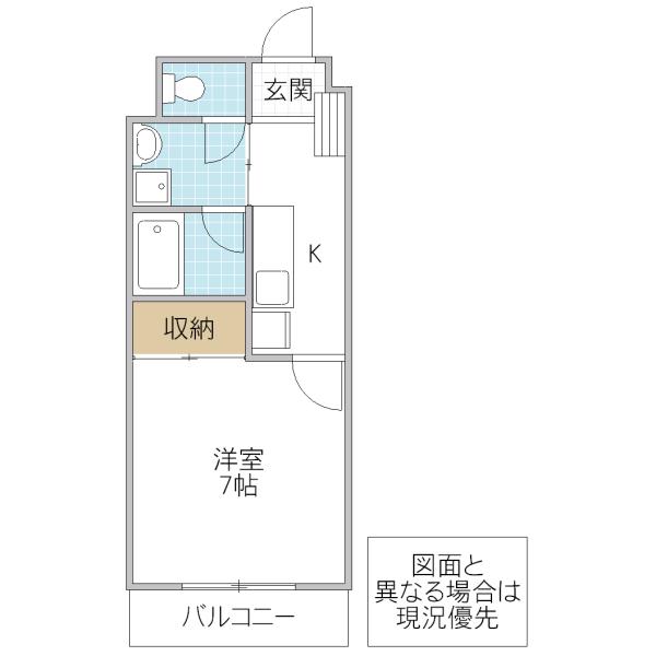 コーポ22(1K/2階)の間取り写真