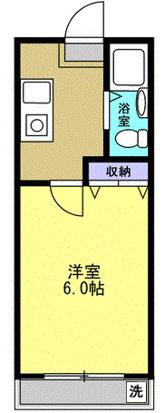 丘の上ハイム(1K/1階)の間取り写真