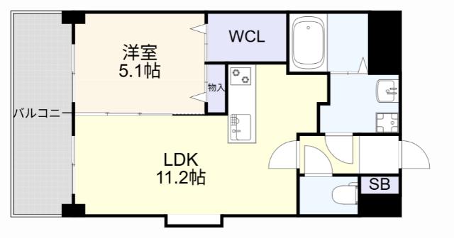 メディアパーク(1LDK/7階)の間取り写真