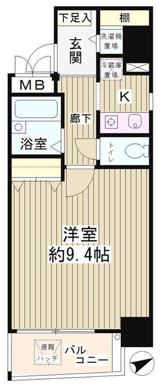 MA21 エムエー21(1K/9階)の間取り写真