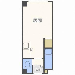 チェスタ麻生(ワンルーム/4階)の間取り写真