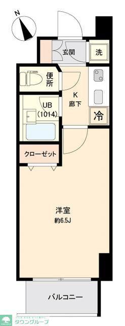フォレシティ門前仲町(1K/6階)の間取り写真