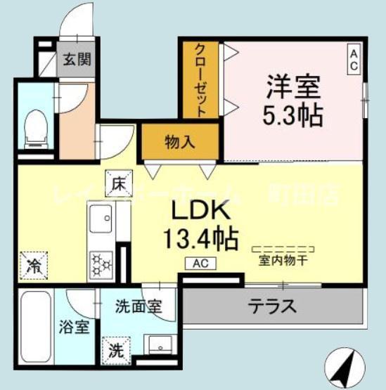 エスペリア新百合ヶ丘(1LDK/3階)の間取り写真