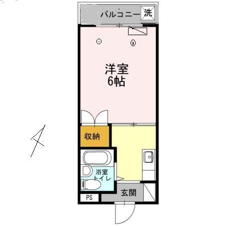 ハイタウン学芸大学(1K/1階)の間取り写真