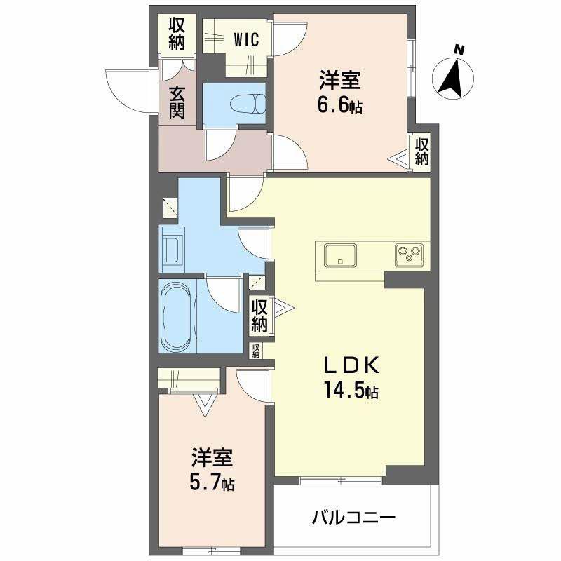カノープス(2LDK/3階)の間取り写真