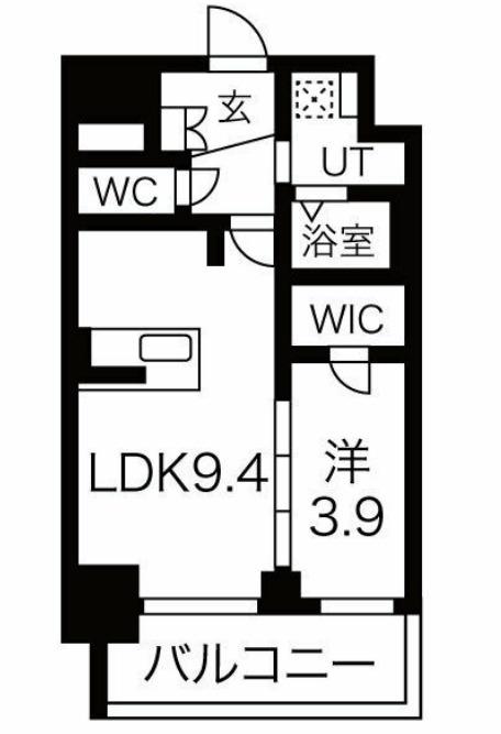 ファステート難波ラグジュ(1LDK/3階)の間取り写真