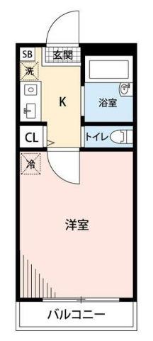 プレステージ立川(1K/3階)の間取り写真