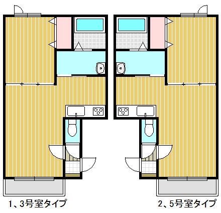 ORANGECOUNTY(1LDK/3階)の間取り写真