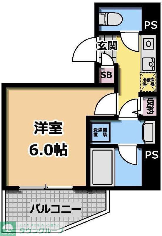 ラ・ヴィスタ西新宿(1K/11階)の間取り写真