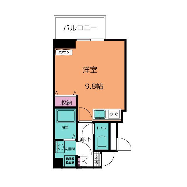 ハピデンス新宿(ワンルーム/4階)の間取り写真
