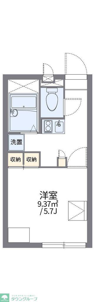 レオパレスラーク ヒル(1K/1階)の間取り写真
