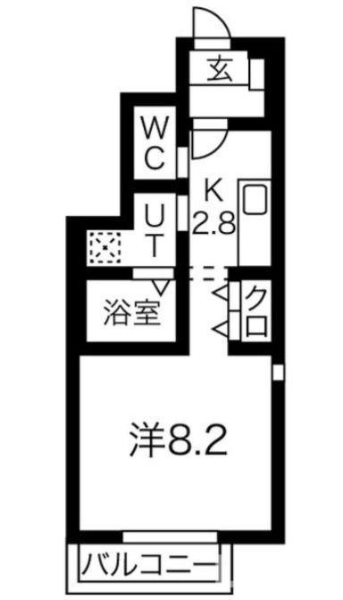 ARMANDあすと長町(1K/1階)の間取り写真