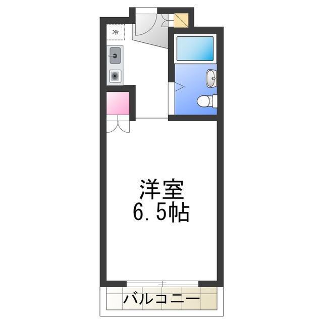 エルベコート泉大津(ワンルーム/1階)の間取り写真