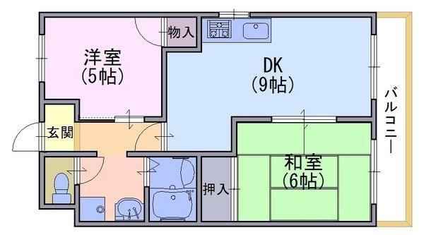 アンボワーズ31(2DK/2階)の間取り写真