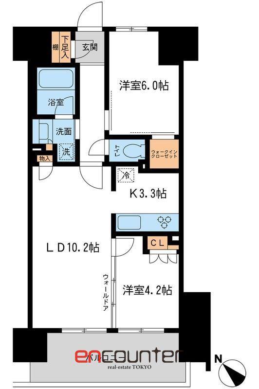 BLESS宮崎台(2LDK/2階)の間取り写真