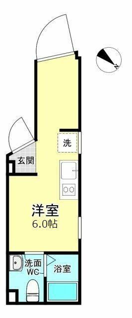 APICE SHIMO(ワンルーム/3階)の間取り写真