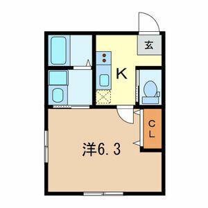 フォレスト根岸(1K/1階)の間取り写真