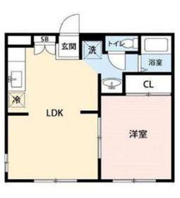 RYU四番館(1LDK/1階)の間取り写真