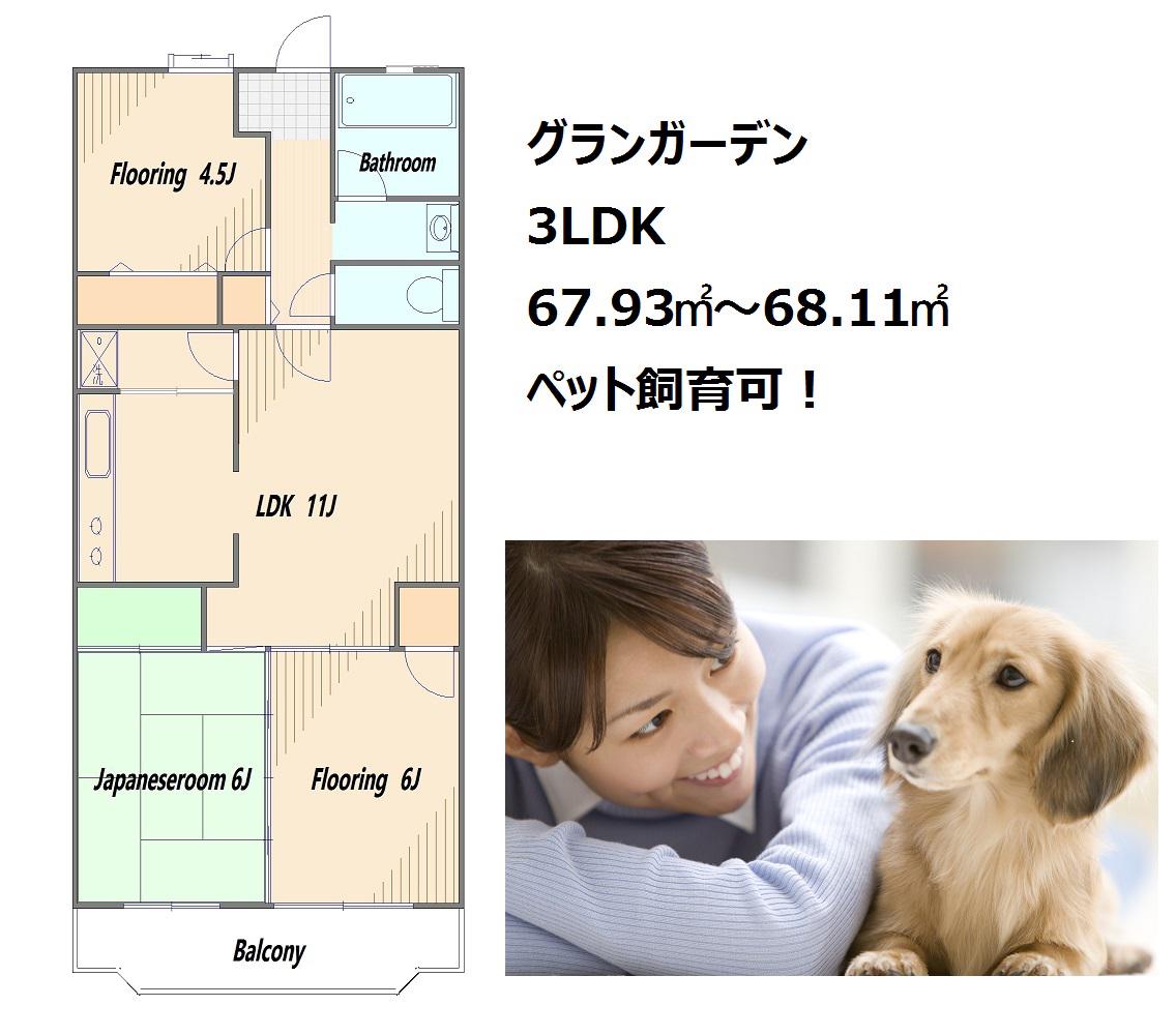 グランガーデン(3LDK/5階)の間取り写真