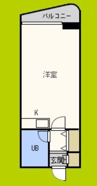 喜六 ハイツ(ワンルーム/4階)の間取り写真