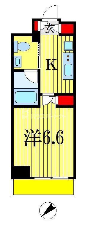 SEASCAPE千葉みなと(1K/12階)の間取り写真
