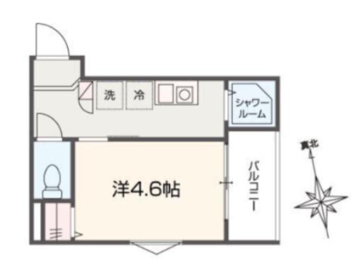 アイウシ梅島(1K/3階)の間取り写真