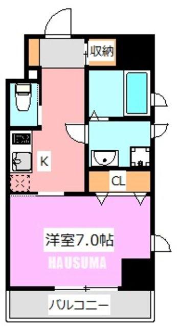 ハイツグレース(1K/9階)の間取り写真