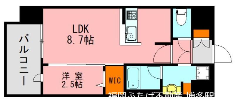 LANDIC M1165(1LDK/9階)の間取り写真