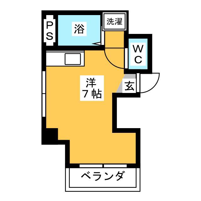 オラシオン人宿II(ワンルーム/2階)の間取り写真