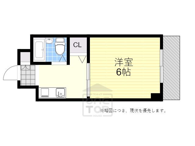KAMITANI緑地公園11(1K/5階)の間取り写真
