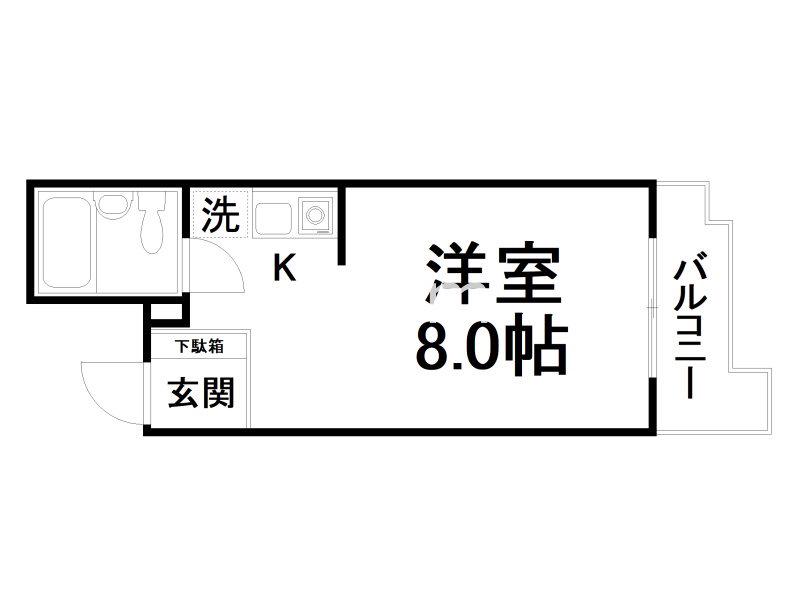 レオ松本(ワンルーム/3階)の間取り写真