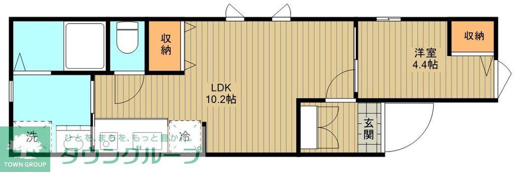 HMT豪徳寺(1LDK/1階)の間取り写真