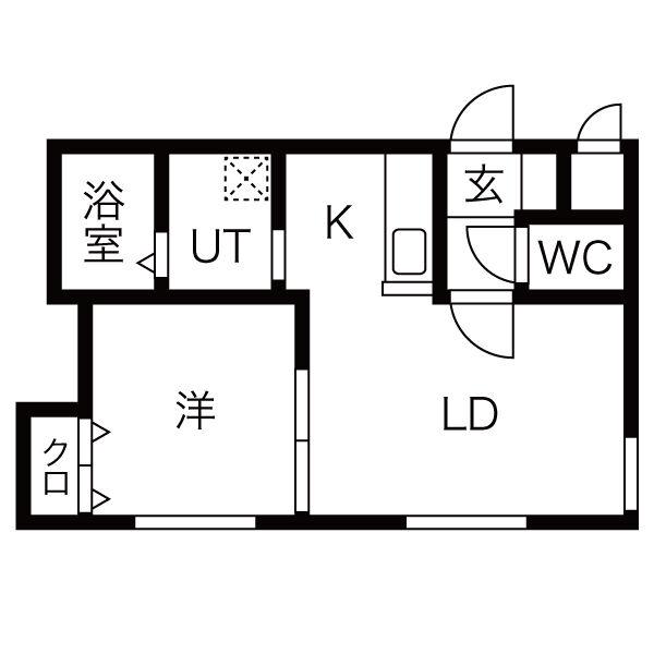 MTガーデンノース III(1LDK/5階)の間取り写真