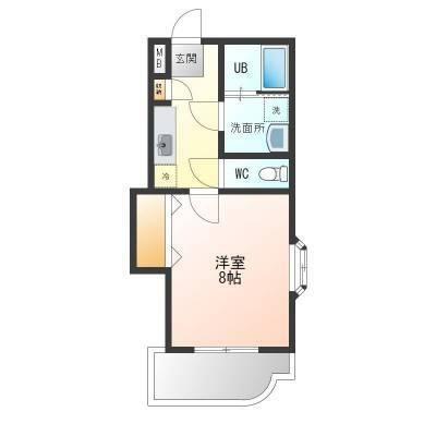 ロイヤルスター(1K/3階)の間取り写真