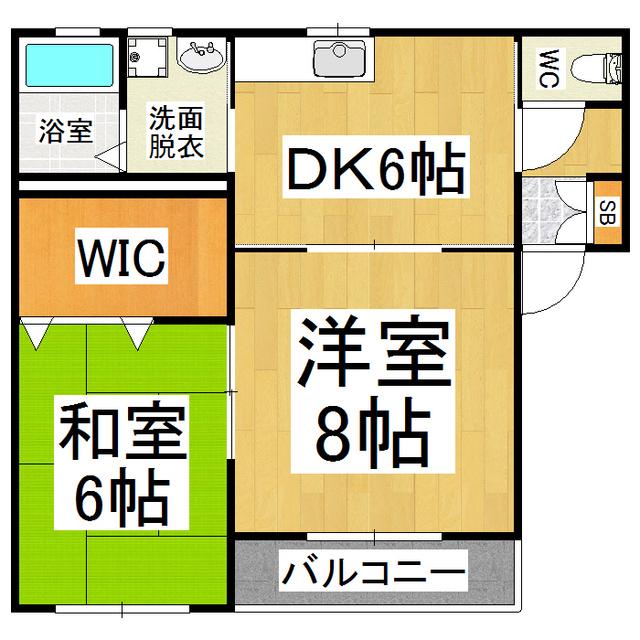 サンフラワー寿(2DK/1階)の間取り写真