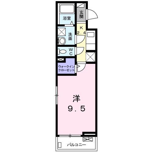 コンフォール中神(1K/3階)の間取り写真