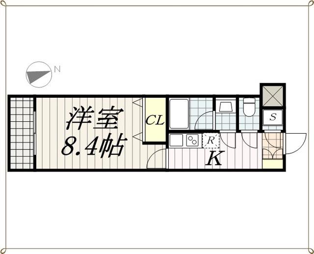 グランメゾン椿森(1K/2階)の間取り写真