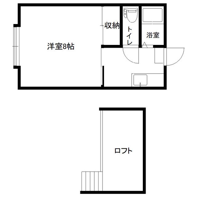 メゾンサンパティ(1K/2階)の間取り写真