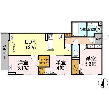 グラナーデ中葛西(3LDK/3階)の間取り写真