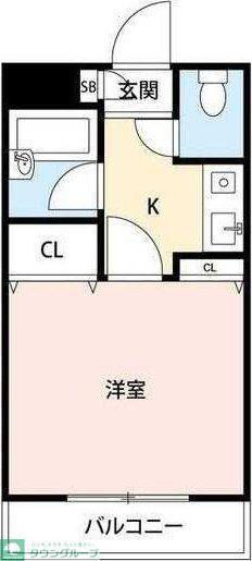 ベルファース朝霞台(1K/1階)の間取り写真