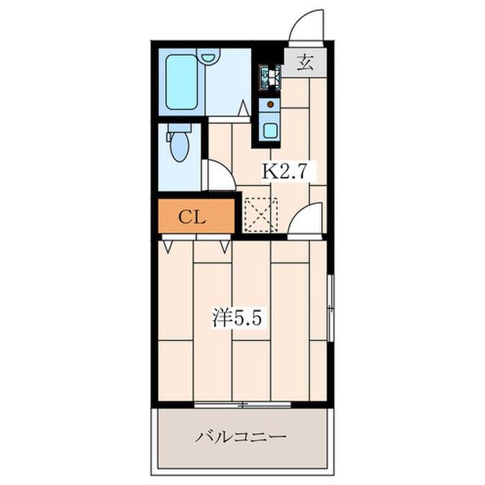 ピュア・ハイム(1K/3階)の間取り写真