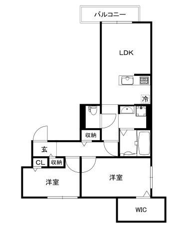 戸越B.I.G. RESIDENCE(2LDK/2階)の間取り写真