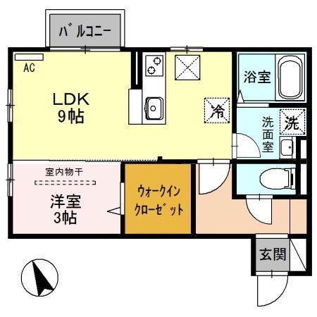 エミグランド A/B/C(1LDK/1階)の間取り写真