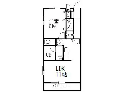 SAVOYCOURT(1LDK/2階)の間取り写真