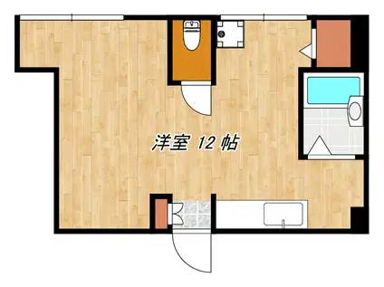 上山ハイツ(ワンルーム/1階)の間取り写真