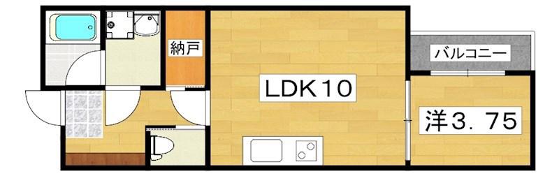 クレドールK(1LDK/1階)の間取り写真