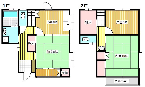 エステートピアワタナベ(3SDK/1階)の間取り写真