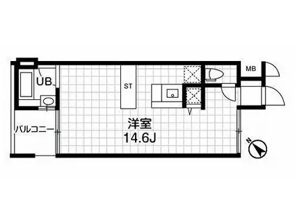 匠空京町堀(ワンルーム/4階)の間取り写真