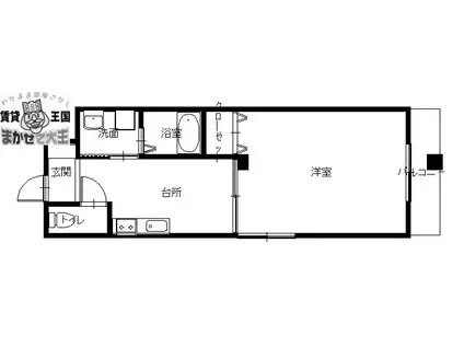 親和ハイツ(1K/2階)の間取り写真