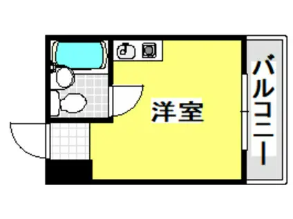 清和ハイツ(ワンルーム/3階)の間取り写真